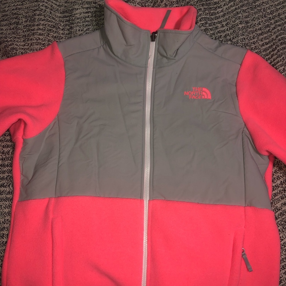 Bright pink North Face jacket